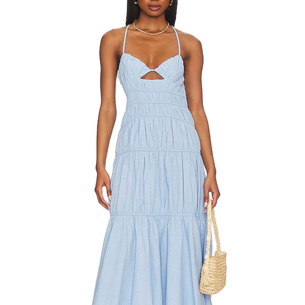 Elegant Blue Maxi Dress